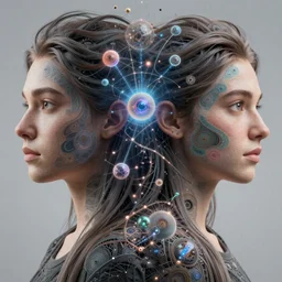 gemini twins portrait, ultra realistic, wide angle, intricate details, quantum entanglement artifacts, highly detailed by peter mohrbacher, hajime sorayama, wayne barlowe, boris vallejo, aaron horkey, gaston bussiere, craig mullins