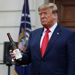 news still drunk rudy giuliani, donald trump holding a bottle, 4 k, professional