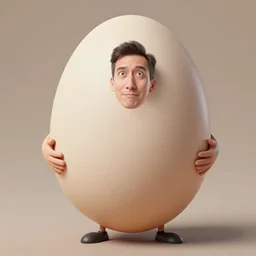 a man with eggs, eggs man, super eggs man, very big eggs. proud of his eggs.