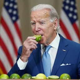 Joe Biden eating lime n10