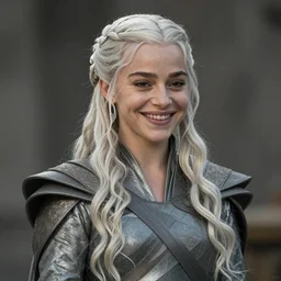 Daenerys Targaryen smirking from Game Of Throne Meme Database. She smirks as if to mock your very existence.
