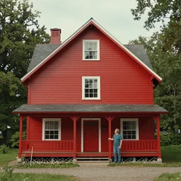 a beautiful picture of the red lodge by Greg Rutkowski and David Lynch, trending on Artstation