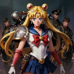 portrait of a warhammer 4 0 k sailormoon, epic, tragic, military art, fantasy, dieselpunk, hd shot, digital portrait, beautiful, artstation, comic style, by artgerm, guy denning, jakub rozalski, magali villeneuve and charlie bowater