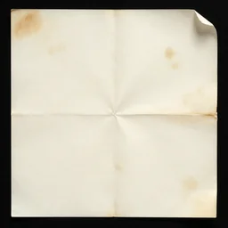 scan of blank piece of paper, coffee ring stains, folds, rips, tears, crumpled