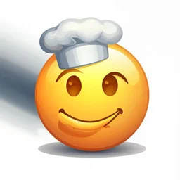 Chef's kiss emoji, vector art, white background