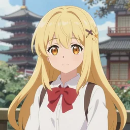 pixiv artwork portrait of marisa kirisame from touhou project, marisa kirisame touhou artwork by greg rutkowski makoto shinkai key art studio ghibli kyoto animation 4 k 8 k ultrahd trending award winning black black hat hat broom blonde hair finely detailed yellow eyes maid dress white apron