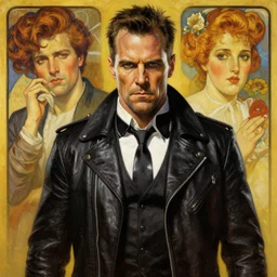 jon bernthal as the punisher, painting by artgerm and greg rutkowski and alphonse mucha