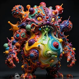 madness creature, bloated, fluid, smooth, organic, crazy, bright, colours, tumours, high contrast, sharpness, dramatic, very detailed, intricate, by giger and corben and moebius and beksinski and bosch and bacon