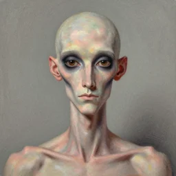 portrait of slenderman. pastel. art. highres. rembrandt