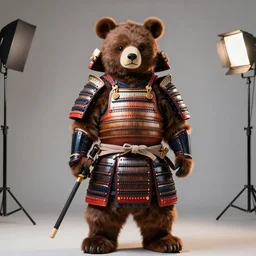 anthropomorphic edo period japanese samurai bear, full armor portrait, fursuit, cosplay, trending on instagram, photography, sigma 8 5 mm f / 1. 4, studio lighting
