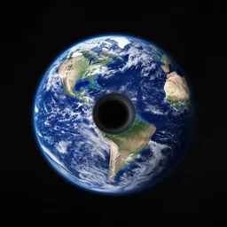 black hole inside earth