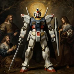 gundam buddha by hieronymus bosch, baroque painting, perfect center composition, detailed octane render trending on artstation artgerm, 8 k artistic photography, volumetric cinematic perfect light, chiaroscuro, masterpiece, raphael, caravaggio, beksinski, rutkowski
