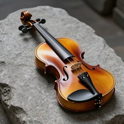 A violin made out of stone