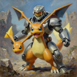 raichu pokemon playing as master chief, oil on canvas, intricate, 8 k highly professionally detailed, hdr, cgsociety