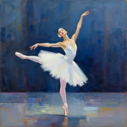 abstract painting of a ballet dancer on a stage masterpiece artstation
