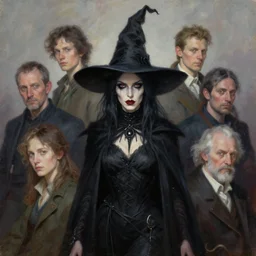 Portrait witch lady, 4k oil on linen by wlop, artgerm, andrei riabovitchev, nuri iyem, james gurney, james jean, greg rutkowski, highly detailed, soft lighting 8k resolution