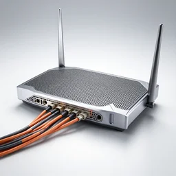 router with salami cables