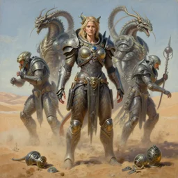 portrait action painting, perfect expression, subconscious connects, purified consciousness, foundation, usa representative liz cheney, battles swamp hydra, fantasy character portrait, ultra realistic, wide angle, intricate details, dune, mass effect, artifacts, highly detailed, michael cheval, peter mohrbacher, boris vallejo, jessica rossier, oil painting, highly detailed, cinematic lighting, unreal, natural tpose