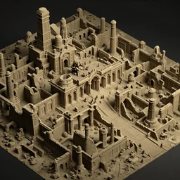 intricate, 3 d, ancient city ruins, style by caspar david friedrich and wayne barlowe and ted nasmith.