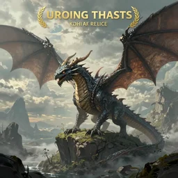 an alien dragon, digital art, illustration, fantasy art, matte painting