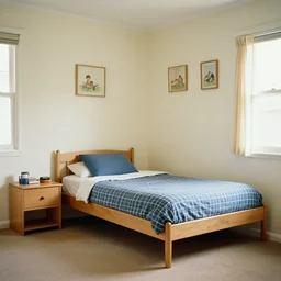 a photo of the typical nambour, 1 0 year old boy's bedroom in the year 1 9 9 4