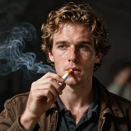 walking cig kills a man, hyperrealistic, hd