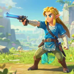 zelda with a gun! n 9