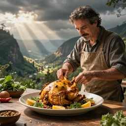 gustavo making chicken