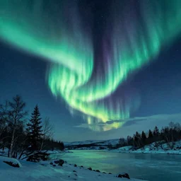 northern lights in the arctic by dan seagrave art and Moebius