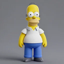 a hyper - detailed, 3 d render of homer simpson