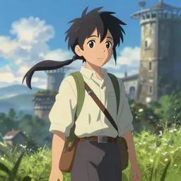 tomboy fantasy character, a fantasy digital painting by Makoto Shinkai, trending on Artstation, highly detailed