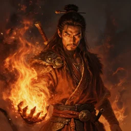 a detailed portrait of a fire shaman, by victo ngai and greg rutkowski, digital art, realistic painting, very detailed, fantasy, dnd, trending on artstation