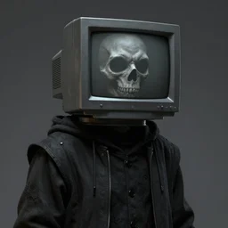 the grim reaper with a crt monitor for a head. by frank frazetta, simon bisley, brom, concept art, octane render, unreal engine 5, highly detailed, high quality, 8 k, soft lighting, realistic face, path traced