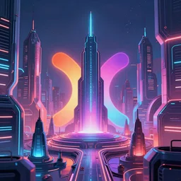 the call of the abyssal void, futuristic cityscape, vivid colorful lighting, unreal 5 render, studio ghibli, digital art, octane render, beautiful composition, trending on artstation, award winning photograph, masterpiece