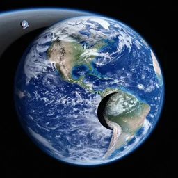 two balls orbiting the earth, high resolution photos nasa