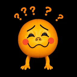 a happy sad confused orange