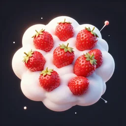 explosion of strawberries, artstation