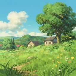 beautiful countryside scenery, by studio ghibli, fairy tale world, fantasy, animation, sharp, rendered in unreal engine 5