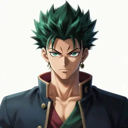 portrait of jotaro kujo by alexey gogin, symmetrical, global illumination, sharp focus, digital painting