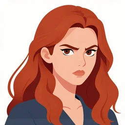 a woman with beautiful red hair. she looks very angry. clean cel shaded vector art. shutterstock. behance hd by lois van baarle, artgerm, helen huang, by makoto shinkai and ilya kuvshinov, rossdraws, illustration, art by ilya kuvshinov