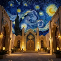 arabian nights, art deco, in socotra island, starry night, trending artstation, octane render, cgsociety, surrealist, cinematic, midsommar