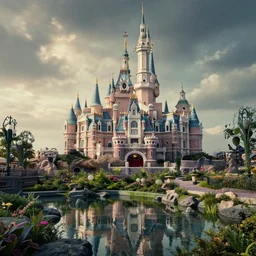 landscape of lovecraftian disneyland, high resolution nature photography