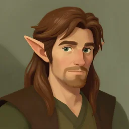illustration. matte painting of hobbit. Elf ears. Portrait. Craig mullins. ArtStation