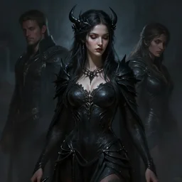 goddess of the eternal darkness, highly detailed, digital painting, artstation, concept art, smooth, sharp focus, illustration, unreal engine 5, 8 k, art by artgerm and greg rutkowski and edgar maxence