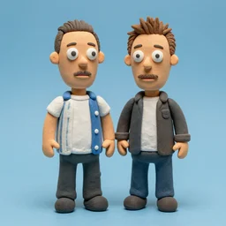 beavis and butt - head made out of clay