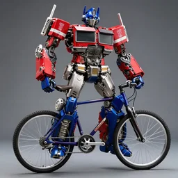optimus prime transforming into a bicycle