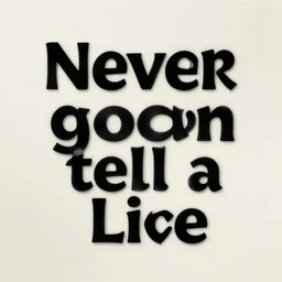 never gonna tell a lie, art