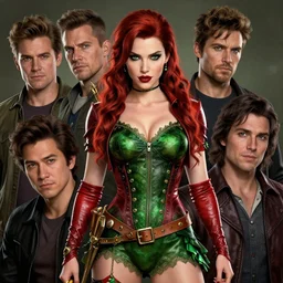 portrait of Madelaine Petsch as Poison Ivy, art by lois van baarle and loish and ross tran and rossdraws and sam yang and samdoesarts and artgerm, middle shot, digital art, highly detailed, intricate, sharp focus, Trending on Artstation HQ, deviantart, unreal engine 5, 4K UHD image