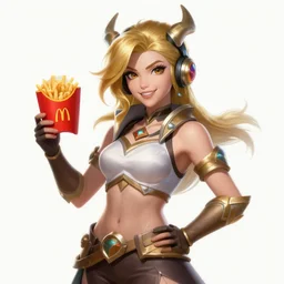 Sona from league of legends at mcdonalds