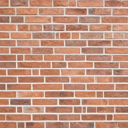 albedo texture of brick wall, flat lighting, top - down photograph, large bricks, white mortar